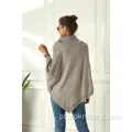 Casaco de suéter de malha longo